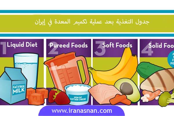 جدول التغذية بعد عملية تكميم المعدة في إيران